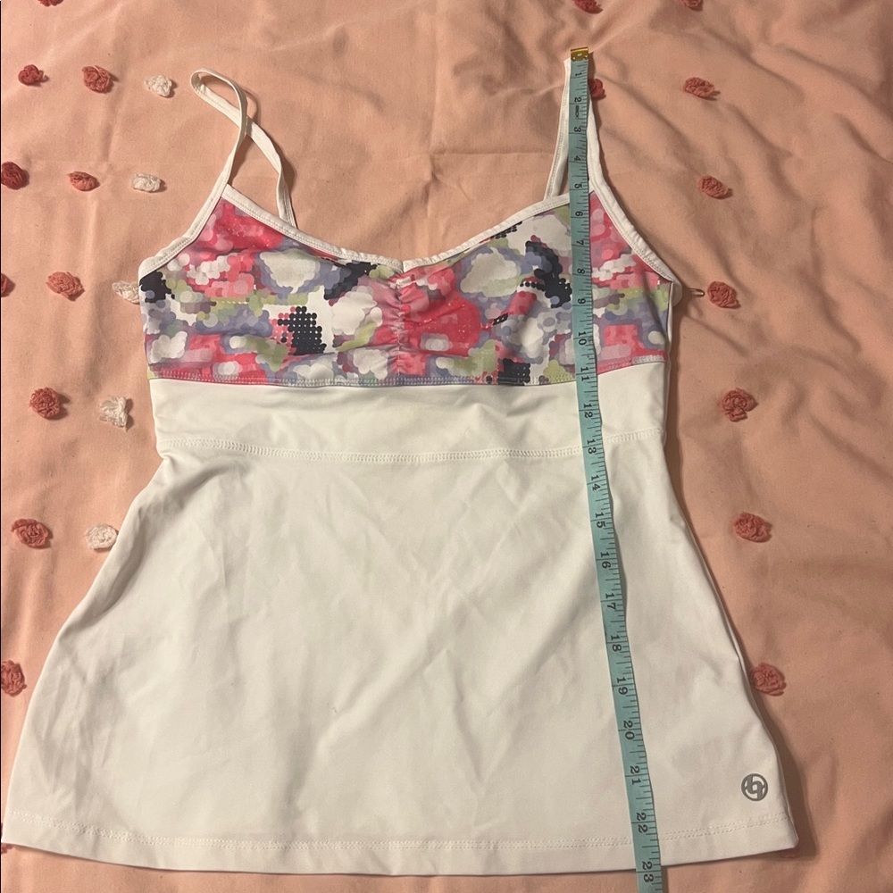 NWT Lija Tennis Golf Set Small White Multi Floral Skirt/Skort and Tank Top 2pc - Picture 14 of 14